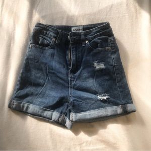 Abound Dark Blue High Rise Jean Shorts, Size 24